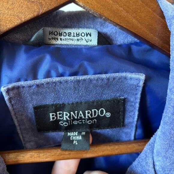 Purple Suede Look Zip Jacket Soft Moto Style Y2K Minimalist Size PL - Picture 8 of 8